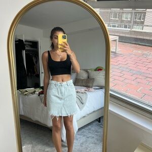 7 for all mankind denim skirt